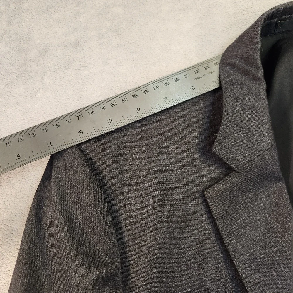 BOSS Hugo Boss Blazer Mens 40S Charcoal Gray Super 120s Wool Trabaldo Togna